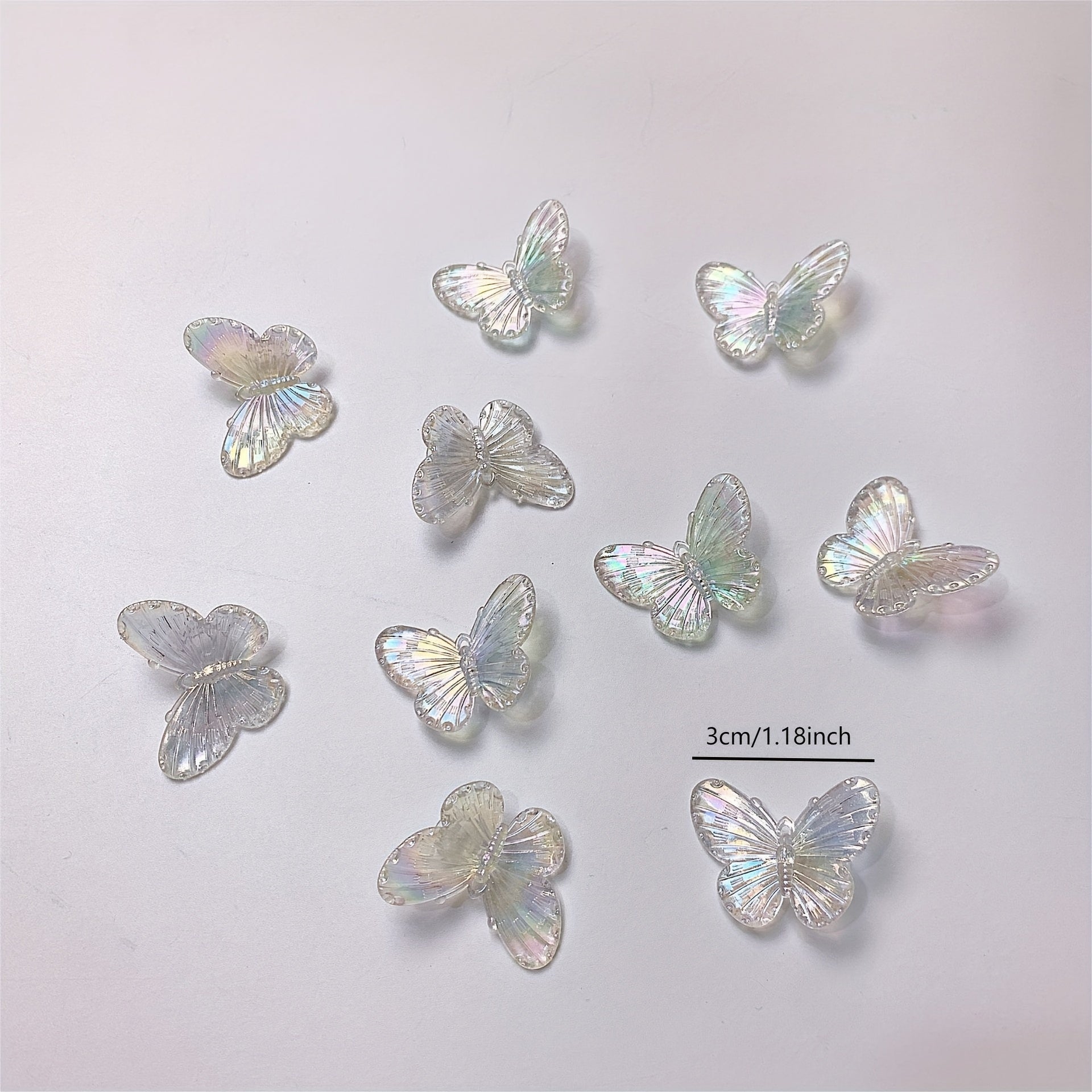 1pc Transparent Butterfly Shoe Buckle DIY Shoe Charms Decoration