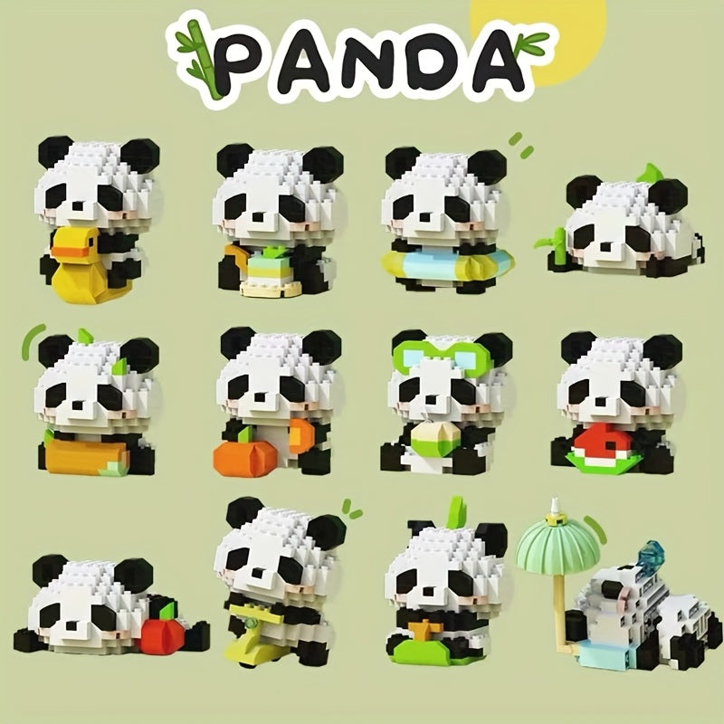 Panda Building Blocks Toy Creative Gift Desktop Ornaments