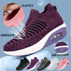 Women's Air Cushion Slip On Walking Shoes Breathable Sneakers