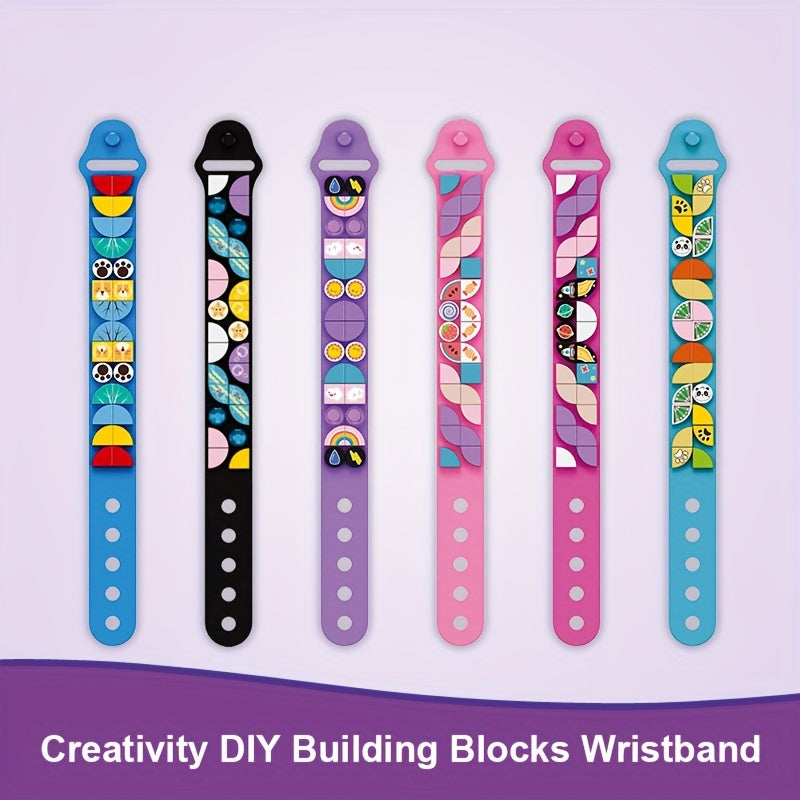 Animal Themed DIY Building Blocks Bracelet for Kids Fun ABS Toy