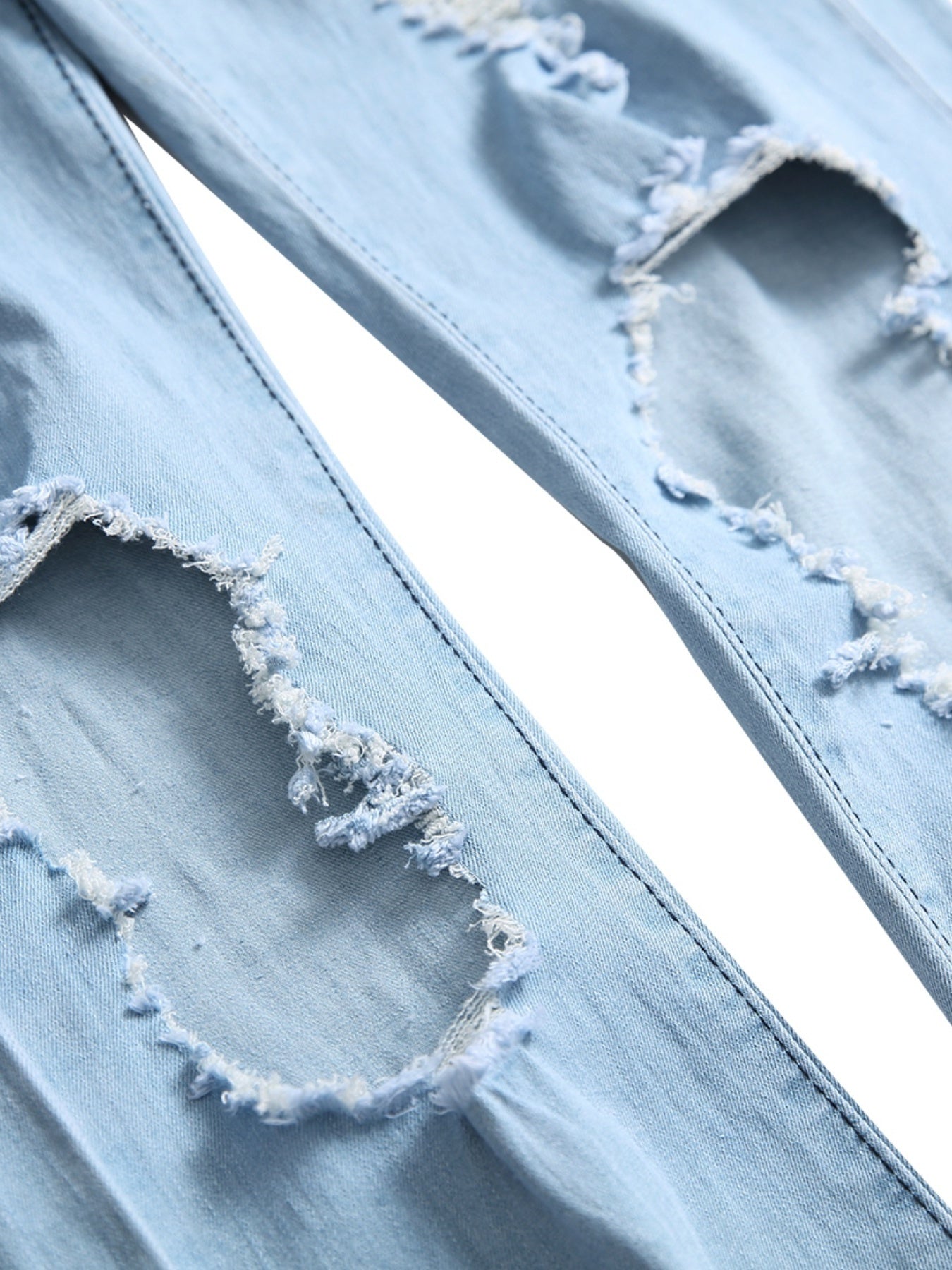 Men's Skinny Ripped Jeans Slim Fit Distressed Pants