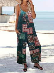 Boho Tie Dye Wide Leg Cami Jumpsuit for Women