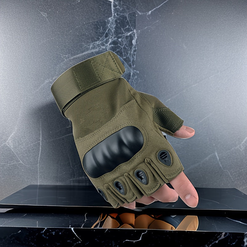 Outdoor Mountaineering Cycling Half Finger Gloves - Anti Slip & Wear Resistant
