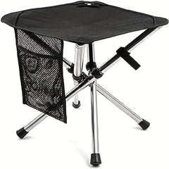 Portable Folding Stool With Side Pocket for Outdoor Camping