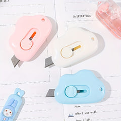 3pcs Portable Cloud Shape Mini Utility Retractable Letter Box Cutting