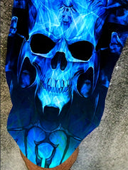 Men's Fiery Skull Graphic Shorts Elastic Waist Stretch Summer Outdoor Wear