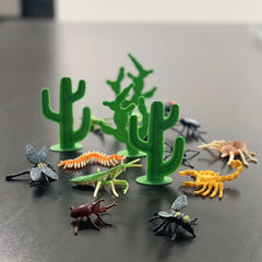 16pcs Insect Plant Model Set Cognition Puzzle Toy Holiday Decoration Party
