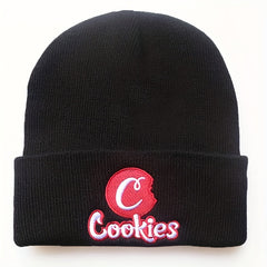Letter Embroidery Knitted Hat Pullover Warm Coldproof Hat