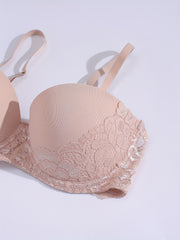3pcs Lace Push Up Bras Comfy Balconette Bra