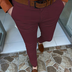Vintage Style Stretch Dress Pants for Men