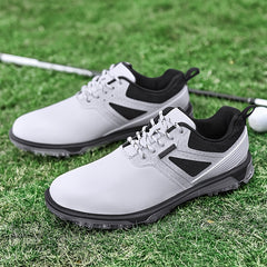 Men's Golf Sneakers Shock Absorption Lace Up Hiking Shoes