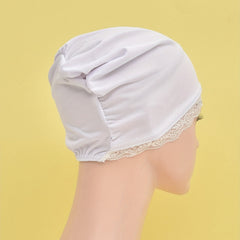 Lace Turban Cap Elastic Head Wrap Bonnet - Chemo Hats