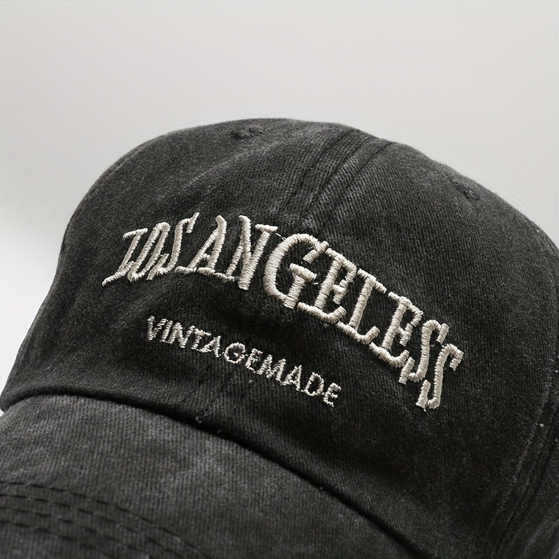Vintage Hat Washed Baseball Cap Classic Art Embroidery Sunscreen Cap