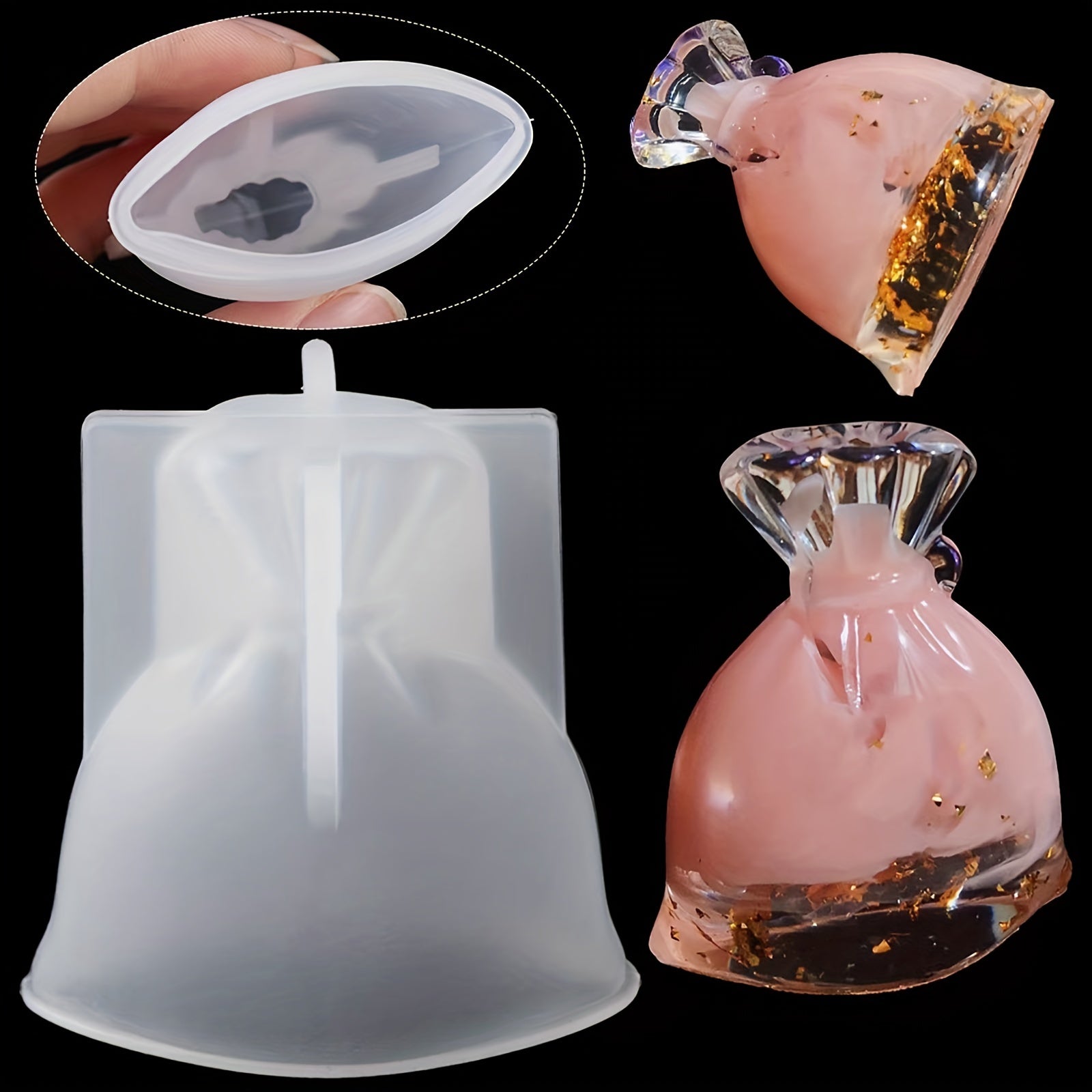Quicksand Epoxy Resin Silicone Mold for Keychain Pendant DIY Jewelry