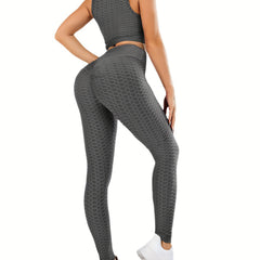 Honeycomb Tank Top & High Waist Leggings Set