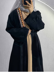 Party Abaya Robe Women's Geo Embroidered Maxi Robe