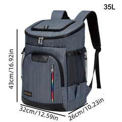 35L Insulated Cooler Backpack Leakproof Thermal Picnic Bag