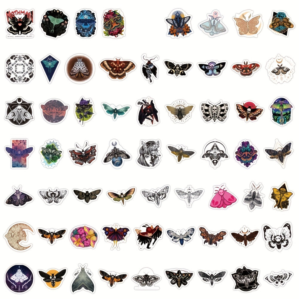 60pc Ghost Moth Series Waterproof Stickers for Motorcycle Laptop Helmet