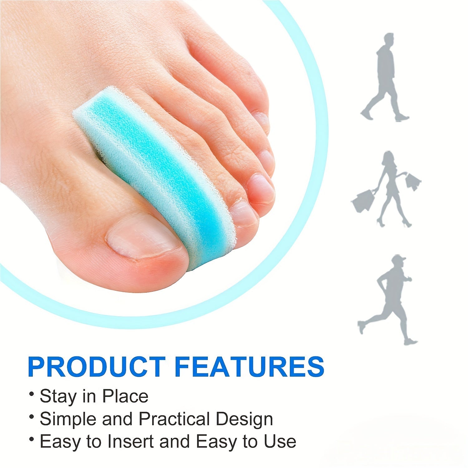 Foam Sponge Toe Separator 10pcs for Corns Overlapping Toes