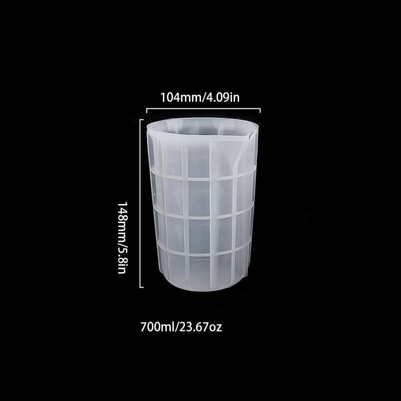 Silicone Measuring Cup 100-750ML for DIY Jewelry Making Epoxy Resin Mixing