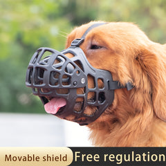 Adjustable Breathable Basket Dog Muzzle Prevents Biting Chewing