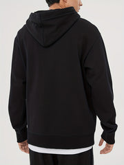Sunset Print Hoodie Men's Casual Pullover Hooded Sweatshirt