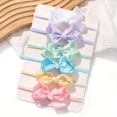 6pcs Baby Girls Bow Hairbands Soft & Stylish Hair Accessories