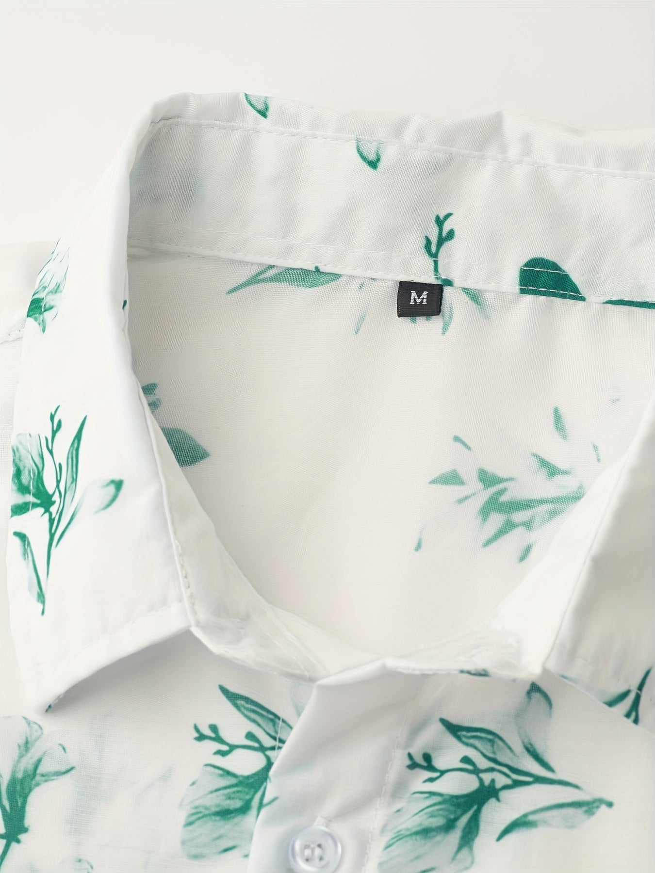 Floral Print Men's Short Sleeve Shirt for Summer Vacation