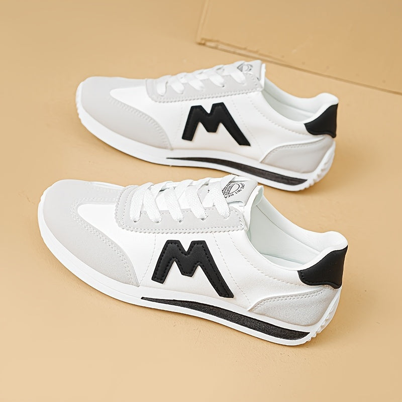 M Letter Pattern Walking Shoes Lightweight Soft Sole Running Shoes