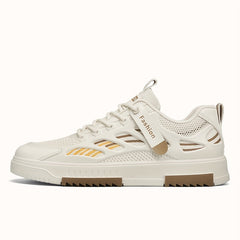 Men's Lace-up Mesh Sneakers with Good Grip