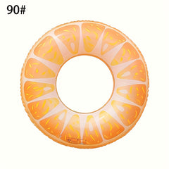 Summer Swimming Ring Mixed Colors Fruit Patterns Durable PVC Float