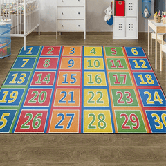 Soft Fluffy Large Number Carpet Area Rug Machine Washable Non Slip Backing