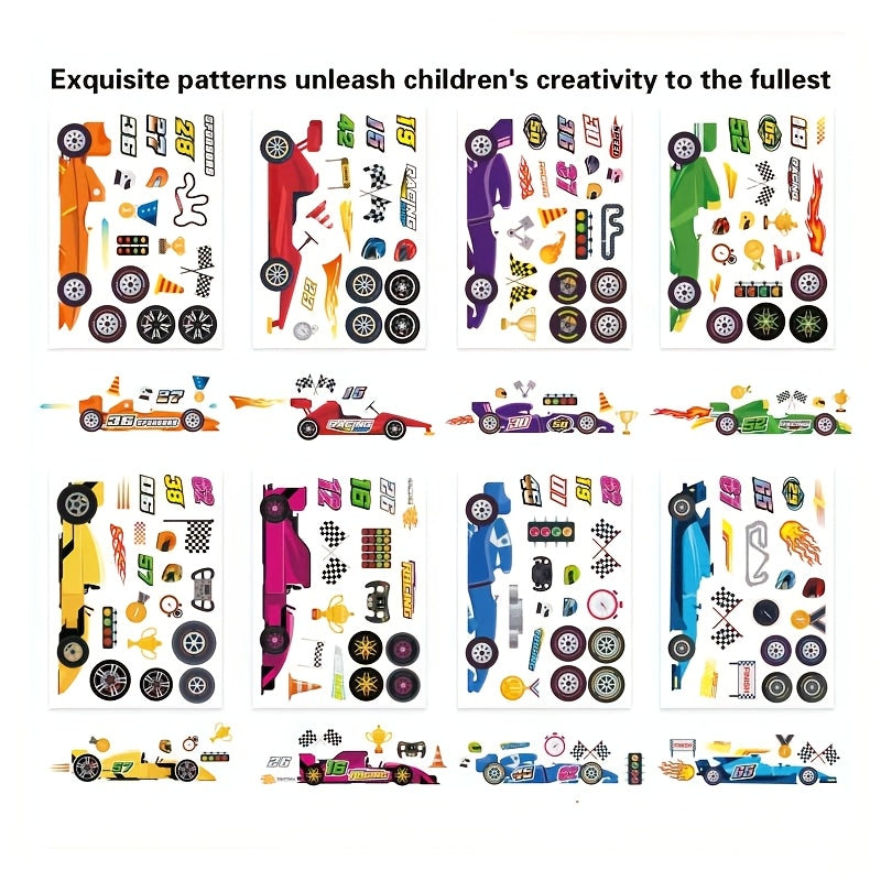 Kids Racing Car Stickers for Party Favors