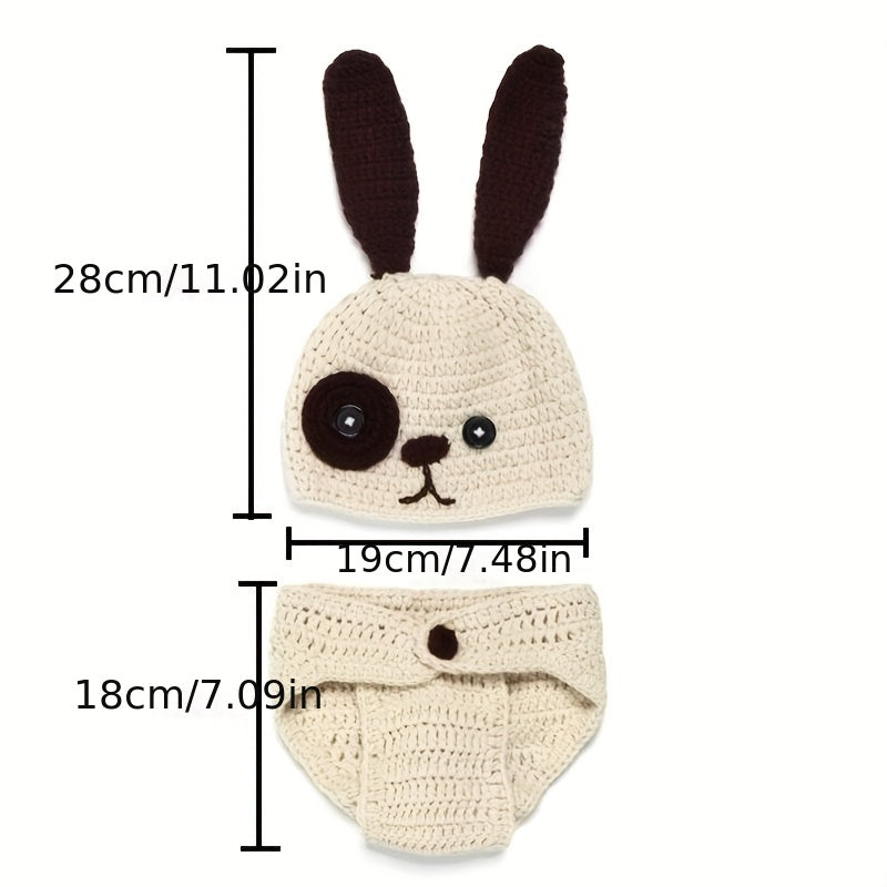 Newborn Puppy Sweater Set Photography Props