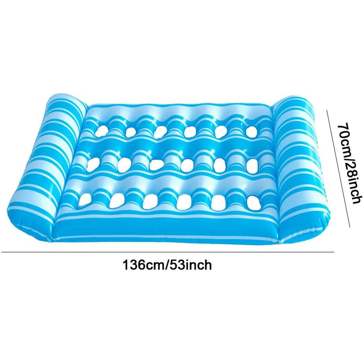 Inflatable Floating Bed Foldable Air Mattress for Pool Beach & Lake