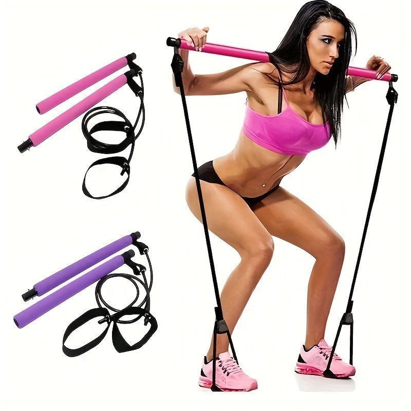 Multifunctional Yoga Bar with Resistance Band