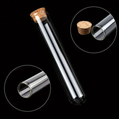 25pcs 45ml Glass Test Tubes with Cork Stoppers for Bath Salt Candy