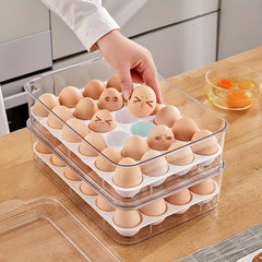 Stackable Egg Box 15 24 Grids Fresh Keeping Portable Food Storage