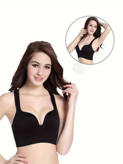 Solid Push Up Bra Breathable Sports Bra Women's Lingerie