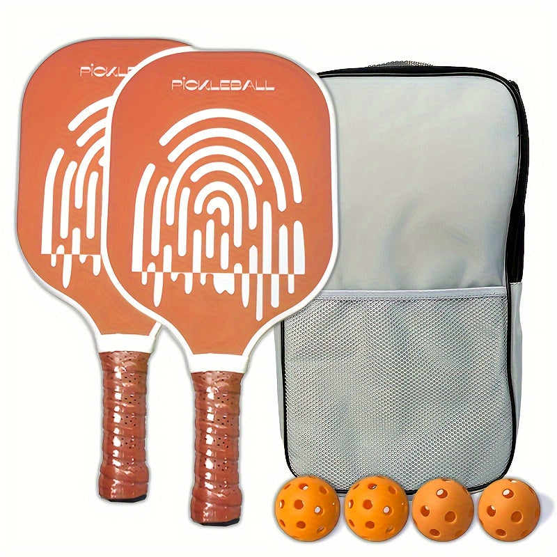 Pickleball Paddles Set of 2 with Polymer Core & Fiberglass Surface
