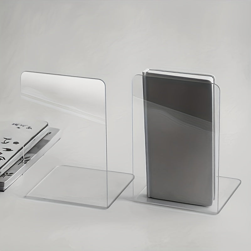 Transparent Plastic Bookend Desktop Book Stand School Home And Office Book Stand