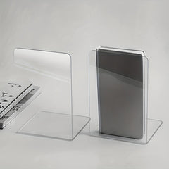 Transparent Plastic Bookend Desktop Book Stand School Home And Office Book Stand