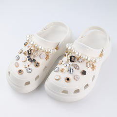 25pcs Crystal Shoe Charms Clog Shoes Decoration Bling Chain Jewelry Accessories