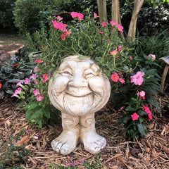 Resin Planter Statue Vase Outdoor Garden Ornaments Patio Lawn Yard Decor
