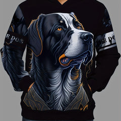 Dog 3D Print Hoodie for Men Graphic Hooded Pullover