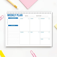 Double Coil Weekly Planner Schedule Efficiency Manual