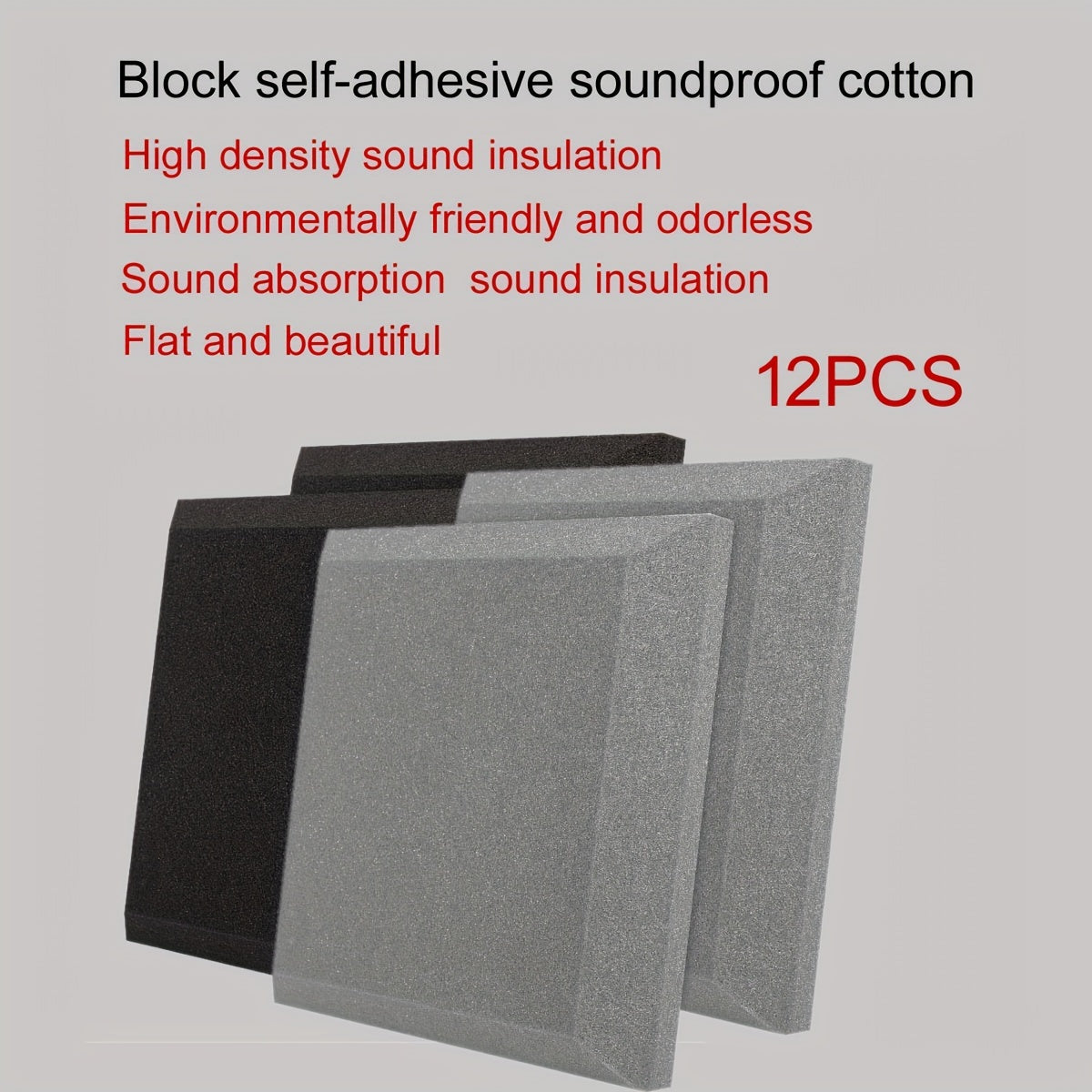 12pcs 30 30 Square Block Sound Insulation Cotton Recording Studio Drum Room Reno