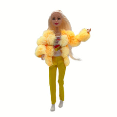 Fashionable 12 Inch Doll Winter Outfit Set Top Jacket Pants Shoes