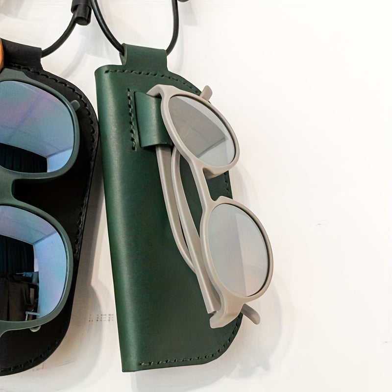 PU Leather Sunglasses Case Oblique Span Glasses Bag Soft Bag