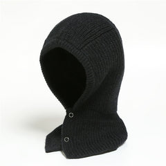 Knitted Balaclava Hat Ski Mask Winter Halter Hooded Pullover Hat Scarf